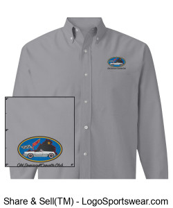 Mens Long Sleeve Oxford Shirt with Stain-Release Design Zoom
